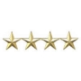 4 STARS COLLAR PINS, 1/2
